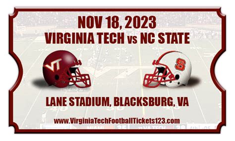 Nc State Vs Virginia Tech Football Tickets Guide