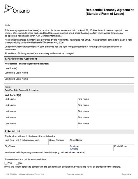 Ontario Sublet Agreement Template And Guide