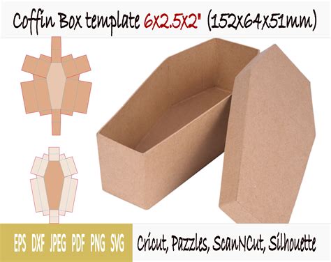 Paper Coffin Box Template For Eco-Friendly Funerals