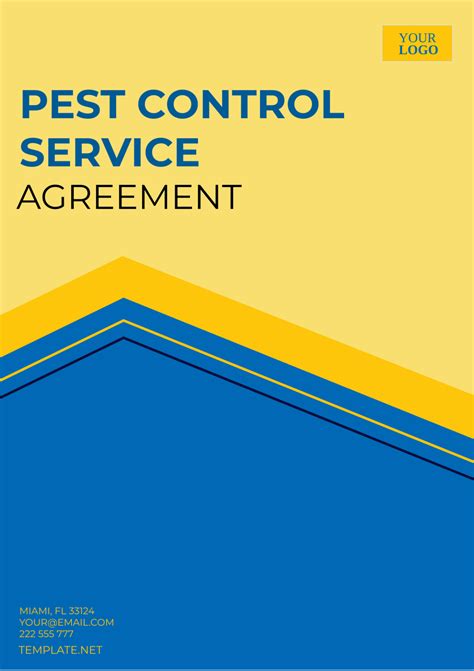 Pest Control Service Agreement Template For Professionals