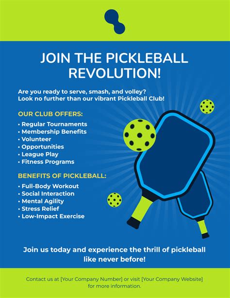 Pickleball Flyer Template Free Download Now