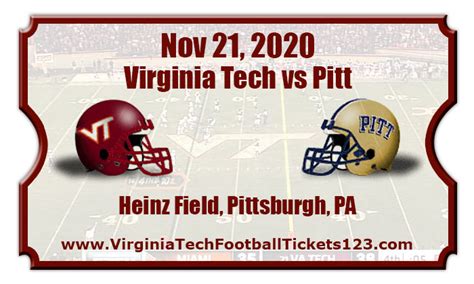 Pitt Vs Virginia Tech Football Tickets: Buy Now Online