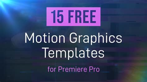 Premiere Motion Graphics Templates Free Download