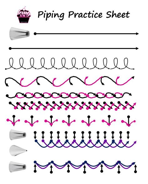 Printable Icing Practice Sheets Template Free Download