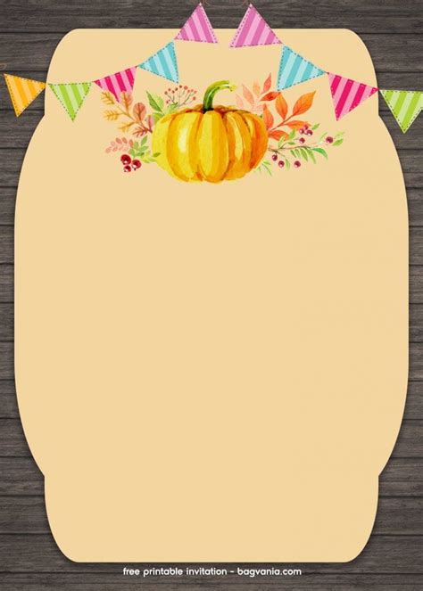 Pumpkin Invitation Template Free Download Now