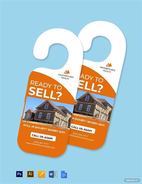 Real Estate Door Hanger Template Designs