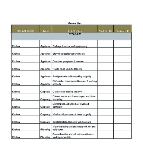 Remodel Punch List Template For Home Renovation Success