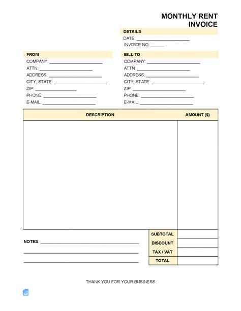 Rental Property Invoice Template Made Easy