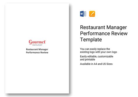 Restaurant Manager Performance Review Template Guide