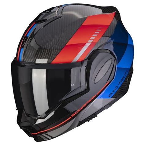 Scorpion Exo-Tech Evo Carbon Genus Black-Blue-Red Helmet Review