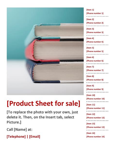 Sell Sheet Template In Microsoft Word