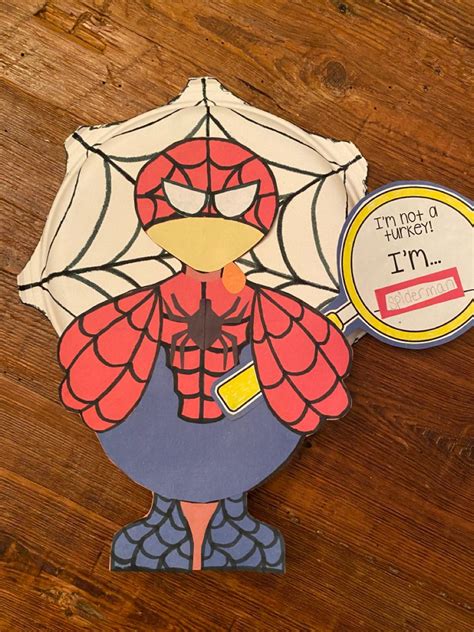 Spiderman Turkey Disguise Template Printable Fun For Kids