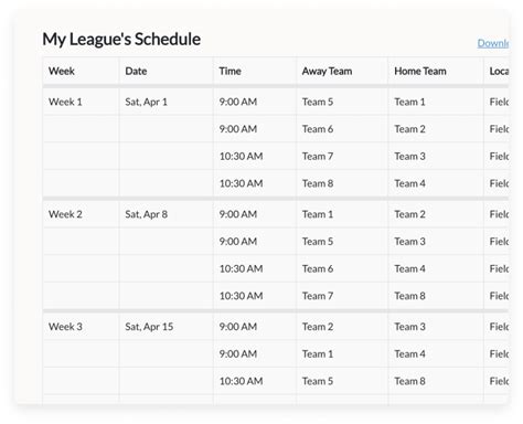 Sports Schedule Maker Template: Plan Like A Pro