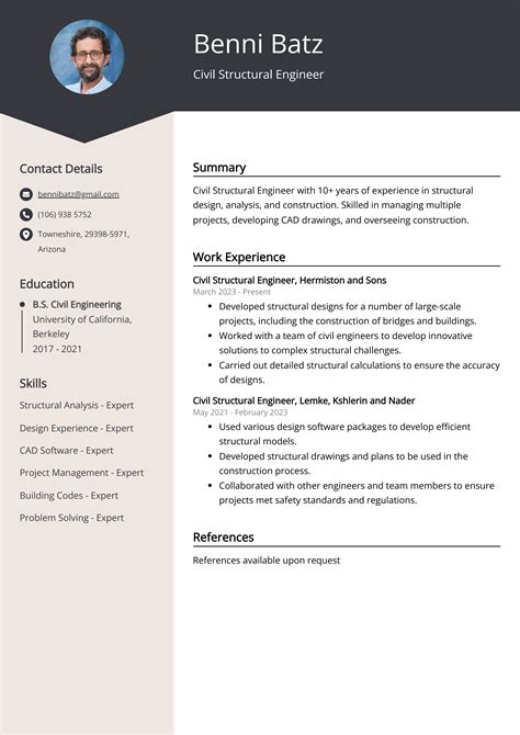 Structural Engineer Resume Template And Writing Guide