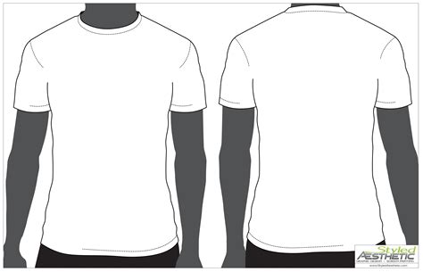 T Shirt Front And Back Design Template