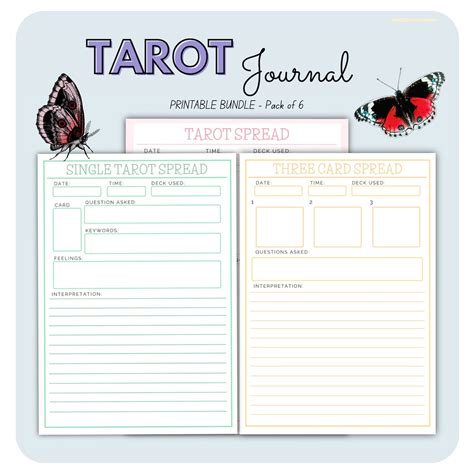 Tarot Journal Template Free Download And Printable Pdf