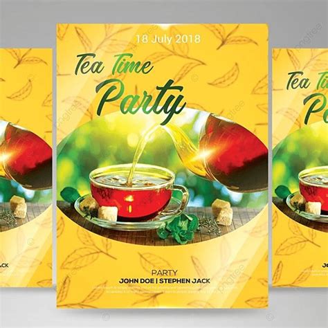 Tea Party Flyer Template Free Download