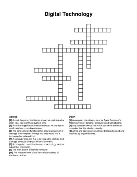 Tech Business Formal Name Crossword Answer