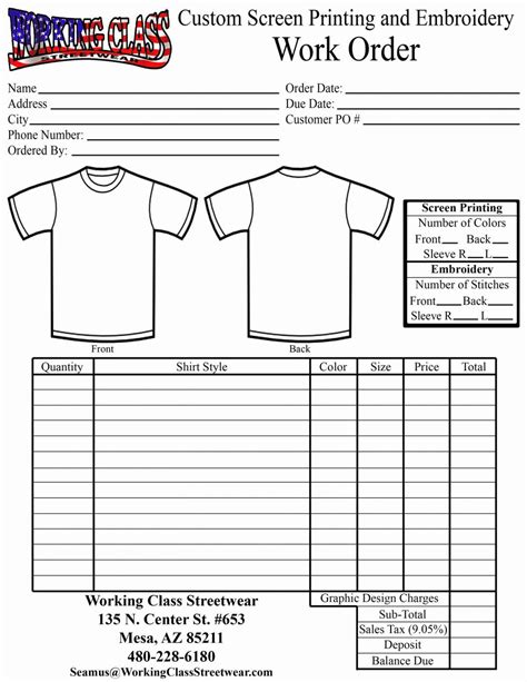 Tee Shirt Order Form Template Made Easy