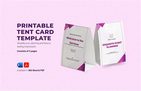 Tent Card Template Designs And Examples