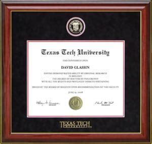 Texas Tech Diploma Frame: Proudly Display Your Achievement