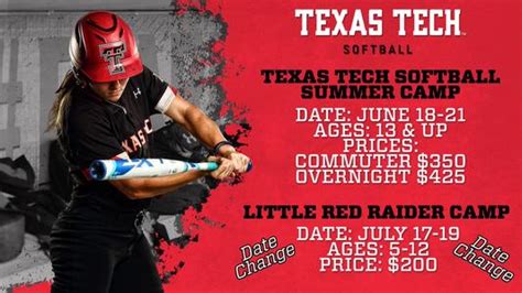 Texas Tech Softball Camps For Aspiring Young Athletes