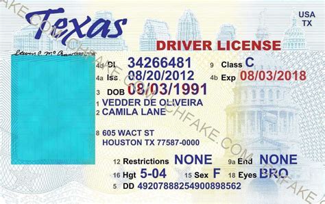 Texas Temporary Driver License Template Made Easy