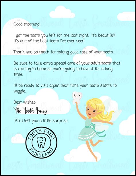 Tooth Fairy Note Templates Made Easy