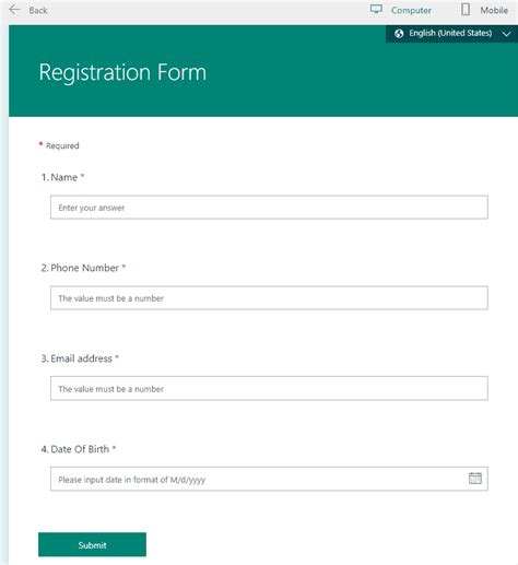 Top 10 Free Microsoft Forms Templates