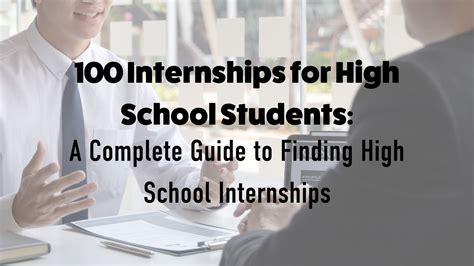 Top Tech Internships For High School Students