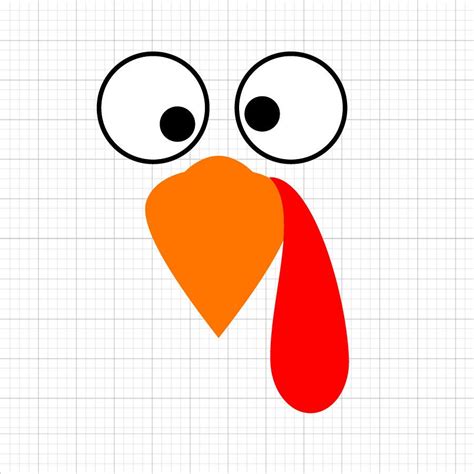 Turkey Face Template Clipart Designs