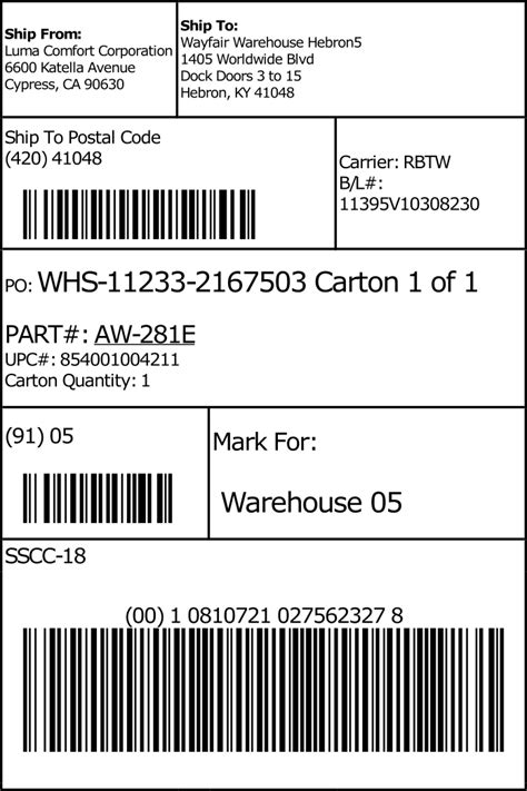 Ucc 128 Label Template Download And Printing Guide