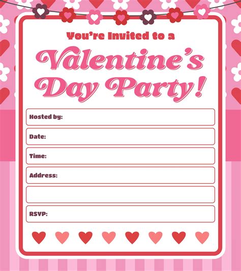 Valentine Invitation Templates Free Printable Designs