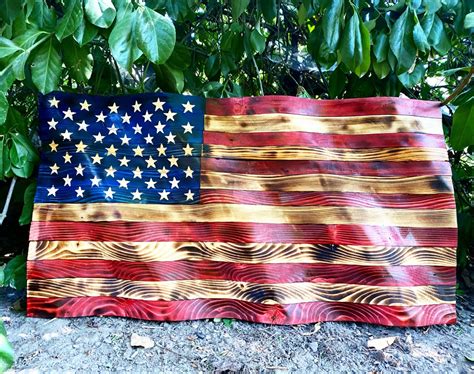 Wavy Wooden Flag Template Design Ideas