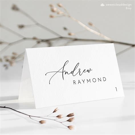 Wedding Table Name Cards Template Ideas And Designs