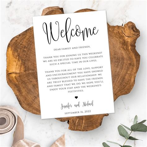 Wedding Welcome Bag Note Templates And Ideas