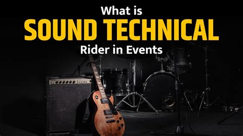 What Is A Tech Rider For Live Events