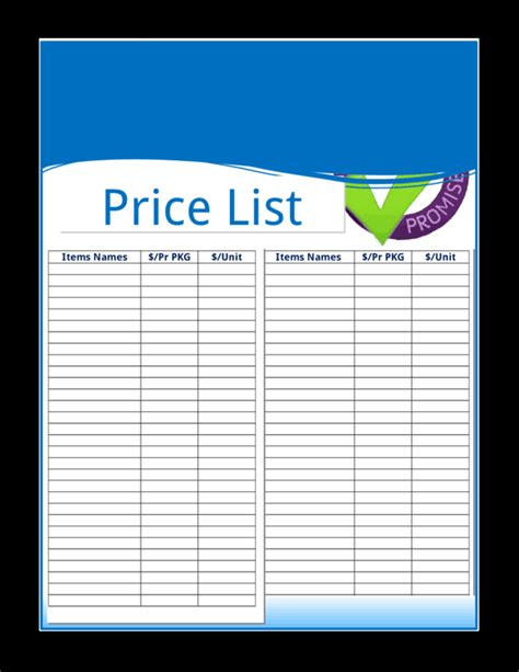 Wholesale Price List Template Excel Download Free