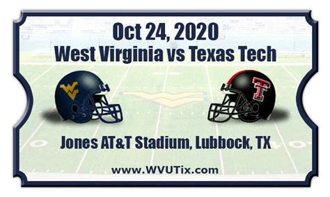 Wvu Vs Texas Tech Tickets On Sale Now